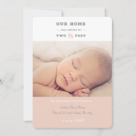 Nossa casa cresceu a dois pés de anúncio de nascim