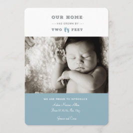 Nossa casa cresceu a dois pés de anúncio de nascim