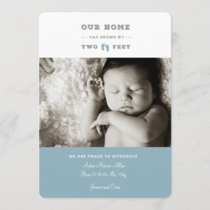 Nossa casa cresceu a dois pés de anúncio de nascim