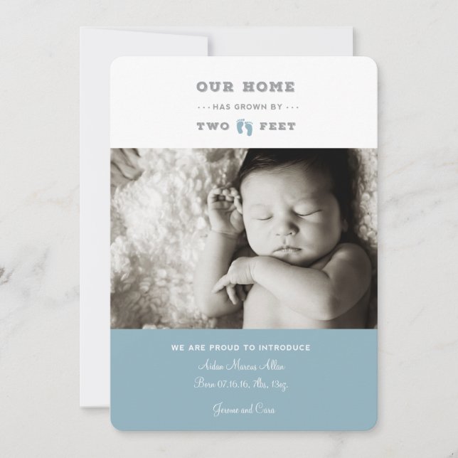 Nossa casa cresceu a dois pés de anúncio de nascim (Frente)
