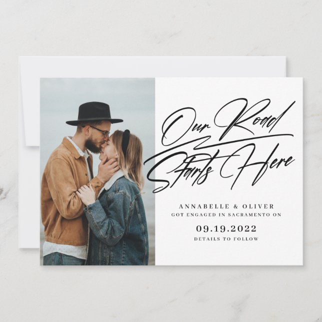 Nossa Estrada Começa Aqui | Anúncio de Noivado com (Frente)