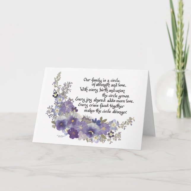 Nossa família é um cartão do círculo (Frente)