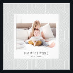 Nossa foto instantânea geométrica do mundo todo<br><div class="desc">Nosso poster geométrico de estilo fotográfico instantâneo em todo o mundo. A cor de fundo pode ser alterada.</div>