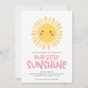 Nossa pequena festa de aniversário rosa-do-sol