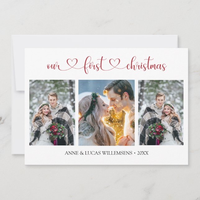 Nossa Placa Plana Fotográfica de Casal de Natal de (Frente)