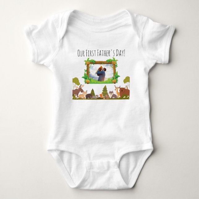 Nossa Primeira Camiseta de Bebê do Dia dos Pais (Frente)