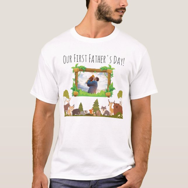 Nossa Primeira Camiseta de Bebê do Dia dos Pais (Frente)