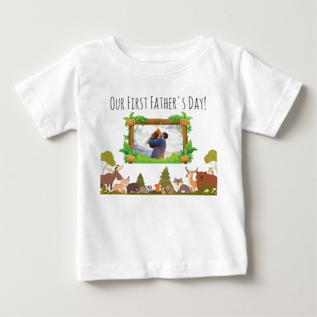 Nossa Primeira Camiseta de Bebê do Dia dos Pais (Frente)