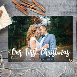 Nossa primeira foto minimalista de Natal<br><div class="desc">Envie diversão,  Natal e cartões de Natal minimalistas com os nossos Cartões com fotos horizontais de Natal Minimalistas.</div>
