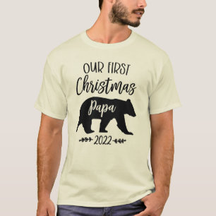 Nossa Primeira Natal como Papai Urso Camiseta   No