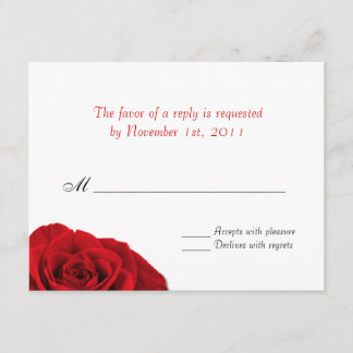 Nossa Rosa de Amor ~ Placas de Resposta de Casamen
