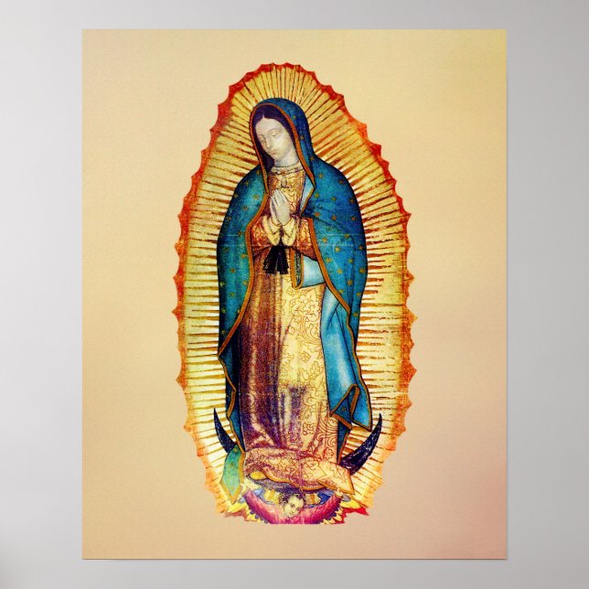 Nossa Senhora de Guadalupe Virgem Maria Poster (Frente)