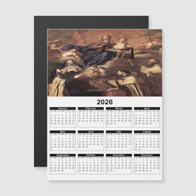 Nossa Senhora do Monte Carmelo Calendário 1641 202 (Frente/Verso)