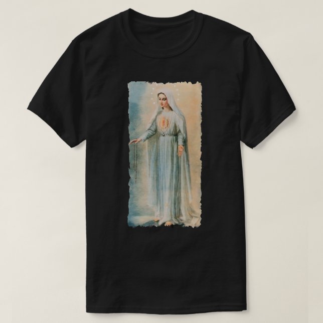 Nossa Senhora Fatima Clássica T-Shirt (Frente do Design)