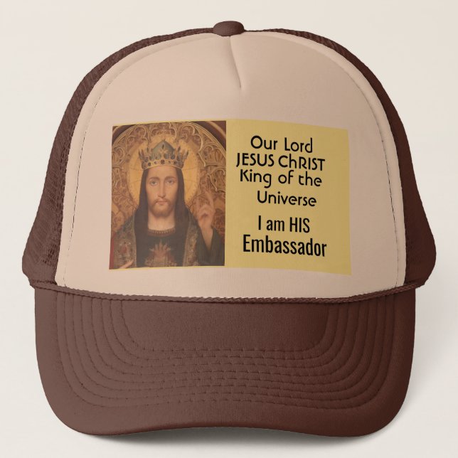 Nossa Senhora Jesus Cristo Boné de Caminhoneiro (Frente)