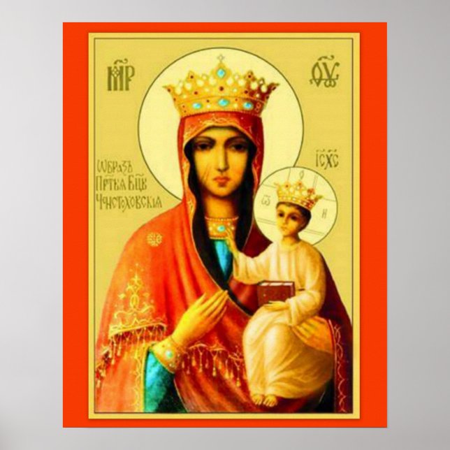 Nossa Senhora Virgem Mary Czestochowa 2 Poster A (Frente)