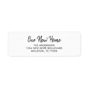 Nossas etiquetas de endereço do remetente Home