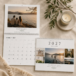 Nosso Ano em Fotos Calendário Personalizado de Fam