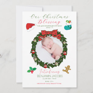 Nosso Anúncio de Bebê Bênção de Natal