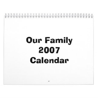 Nosso calendário da família 2007