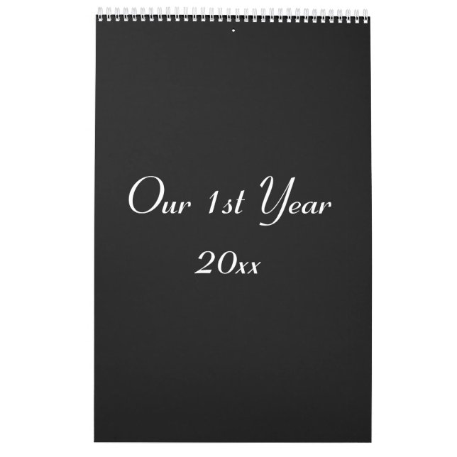 Nosso Calendário De Casamento De Foto De 1rua Ano (Verso)