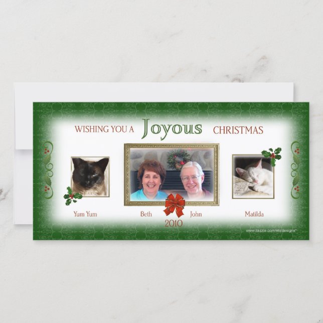 Nosso Cartão com fotos de Natal Juntos (Frente)