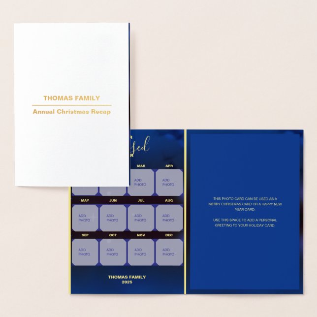 Nosso Cartão de Foto de Férias 12 Anos Abençoado (Exibição)