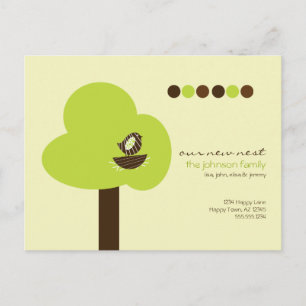 Nosso cartão movente do ninho novo
