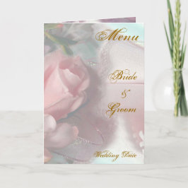 Nosso casamento - cartão do menu do restaurante
