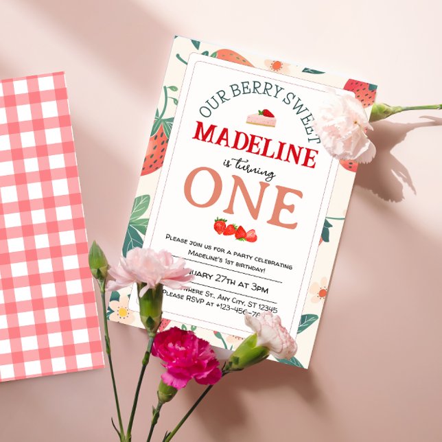 Nosso Convite de Aniversário Berry Sweet (Criador carregado)