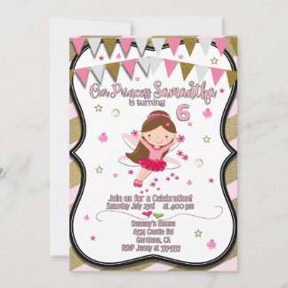 Nosso convite de aniversário da Princesa