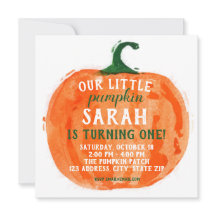 Nosso Convite De Aniversário De Pumpkin