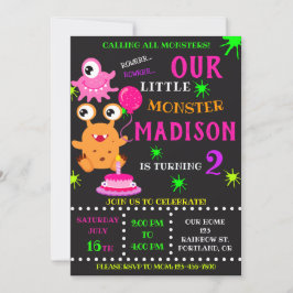 Nosso convite de aniversário para a menina