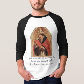 Nosso coração é camisa agitada de St Augustine,