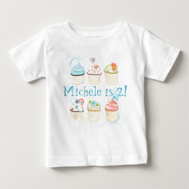 Nosso Cupcake Lil, Camisa Personalizada De Bebê (Frente)