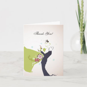 Nosso dia do casamento - cartões de agradecimento