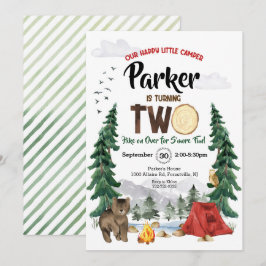 Nosso Feliz Camper é o Convite de Dois Aniversário