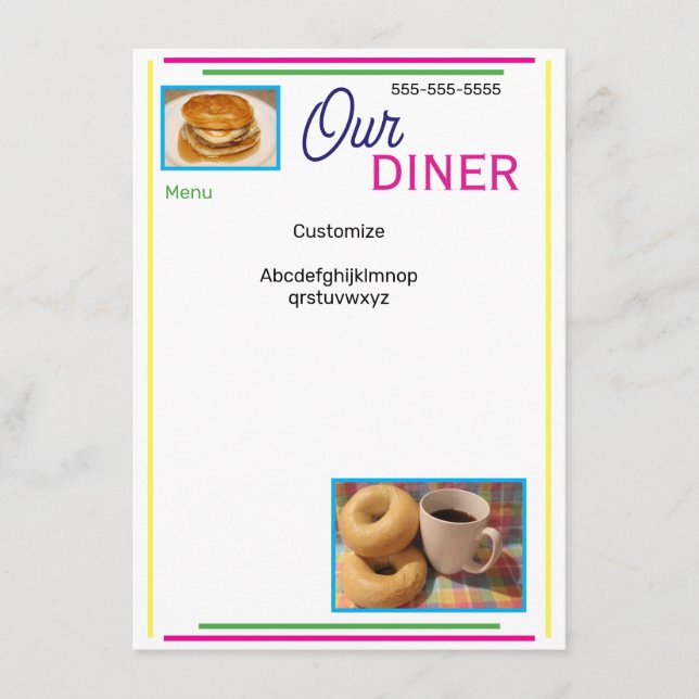 Nosso Menu Personalizado de Lanchonete (Frente)