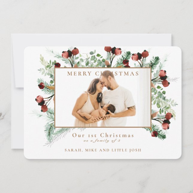 Nosso Natal de 1rua como uma Família de 3 Fotos (Frente)