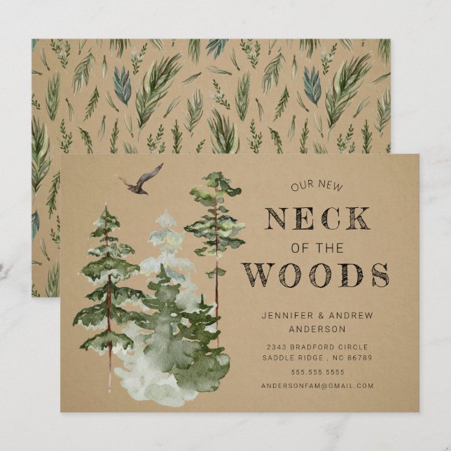 Nosso Novo Pescoço da Floresta | Anúncio de mudanç (Frente/Verso)