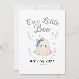 Nosso Pequeno Boo Anúncio de Gravidez de Halloween