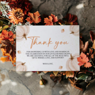 Nosso Pequeno Cartões de agradecimentos de Abóbora