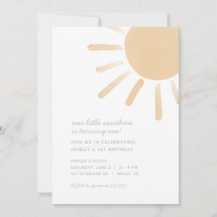 Nosso Pequeno Convite de aniversário Sol