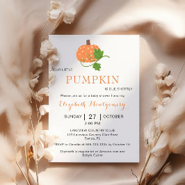 Nosso Pequeno Convite Para Chá de fraldas De Abóbo