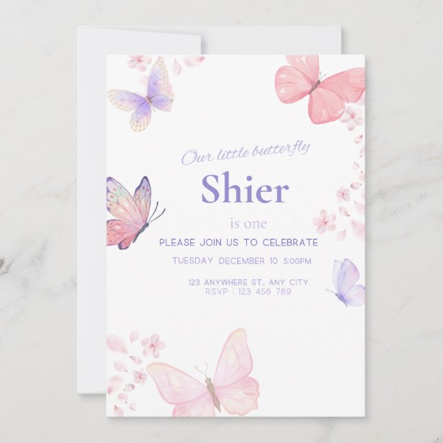 Nosso pequeno convite para primeiro aniversario de (Frente)