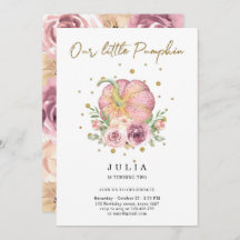 Nosso Pequeno Convite Rosa De Aniversário
