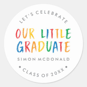 NOSSO PEQUENO GRADUADO ADESIVO PARA FESTA DE FOR