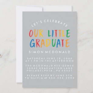 NOSSO PEQUENO GRADUADO CONVITE DE FESTA DE FORMA