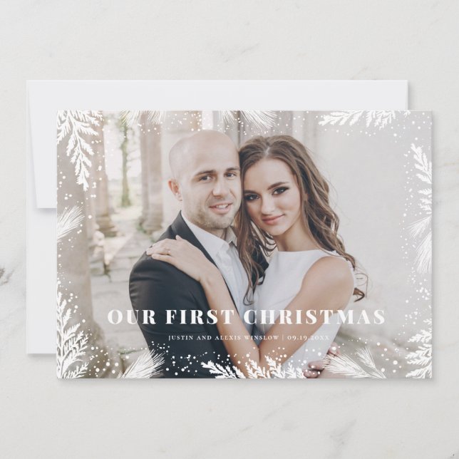 Nosso Primeiro Cartão de Natal Recém-Chegado (Frente)