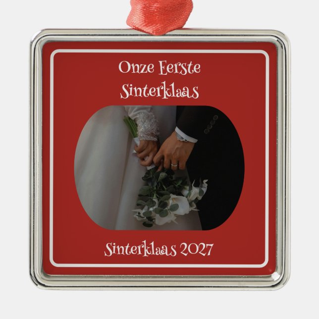 Nosso Primeiro Enfeite de Sinterklaas com Foto (Frente)